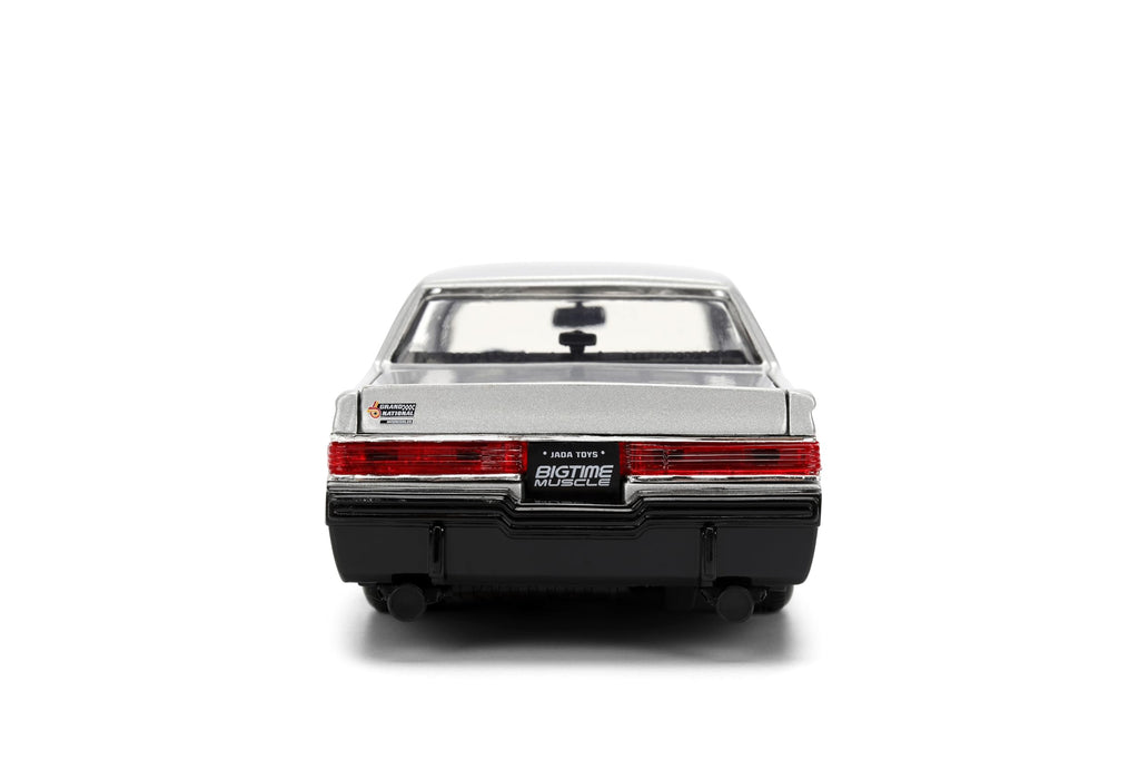 Jada Toys Bigtime Muscle 1:24 1987 Buick Grand National Die-cast Car – Opening Doors, Hood, Trunk, Rubber Tires(Silver/Black)