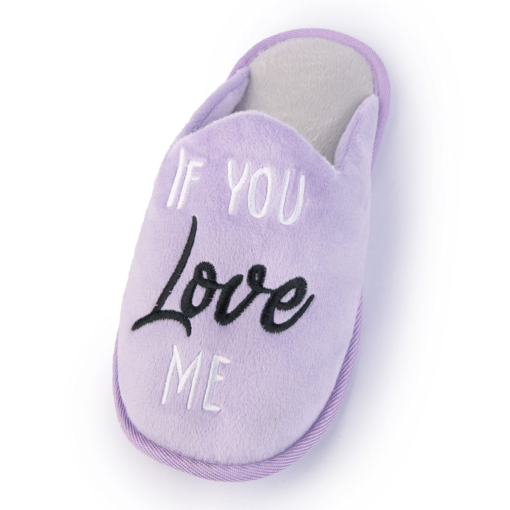 Handcraft Staycation NYC Ladies Funny Quote Scuff Slipper, Plush Non Slip House Slippers for Women, Comfy Soft Sole Bedroom Shoes