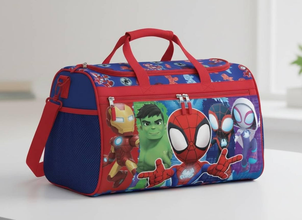 Disney Kids Duffle Bag 16.5" – Travel & Sports Bag with Zipper Pocket, Mesh Side Pockets & Shoulder Strap