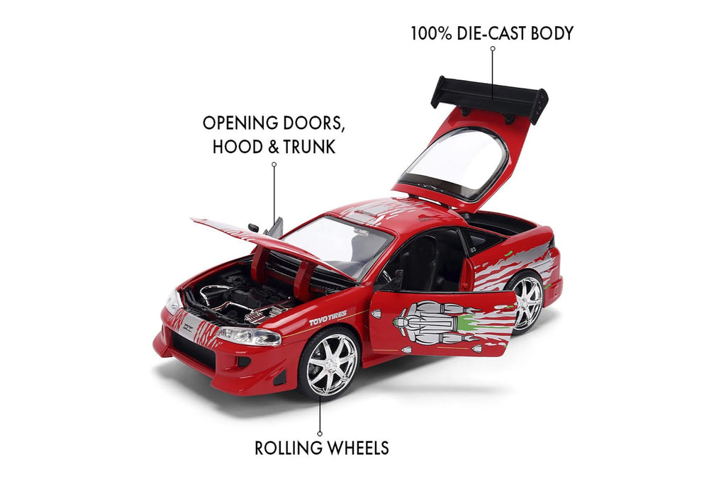 Brian's Eclipse Remix, Fast & Furious - Toys 36815-1/24 Scale Diecast Model Car