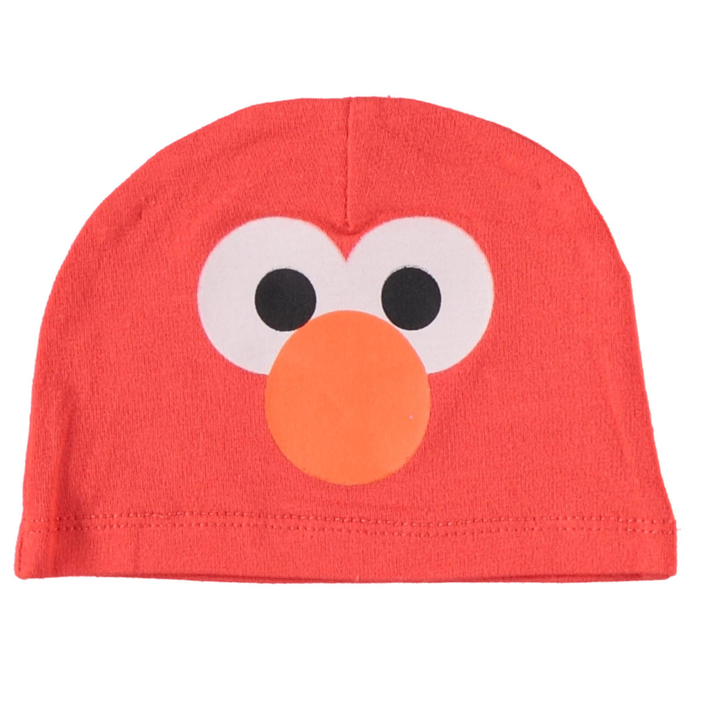 Happy Threads Sesame Street Elmo Baby Gift Set, Baby Clothes Set 3-Piece Bodysuit Beanie Hat Socks