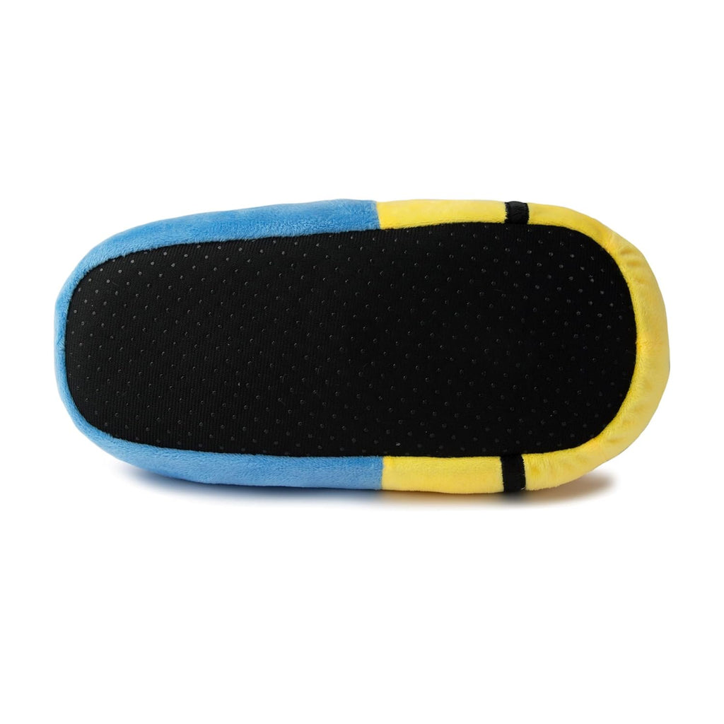 Handcraft Minions Kids Oversized Plush Step-In Slippers with 2 Eyes, Yellow, 7-8 Big Kid