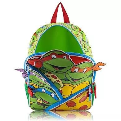 Ninja Turtles - Green Fast Forward Ninja Turtles 5-Piece Backpack Set – Includes Lunch Bag, Water Bottle, Keychain & Zipper Case
