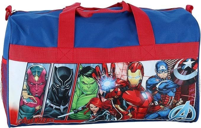 Avengers Boys 18" Duffel Bag Carry-On Black Panther Hulk Ironman Captain America
