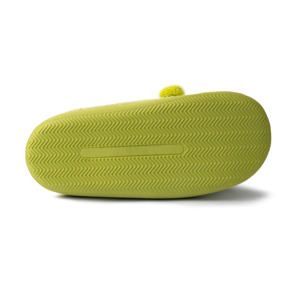 Handcraft Shrek Boys Boucle Clog Slippers with Embroidered Face and 3D Ears, Green, 4-5 Big Kid