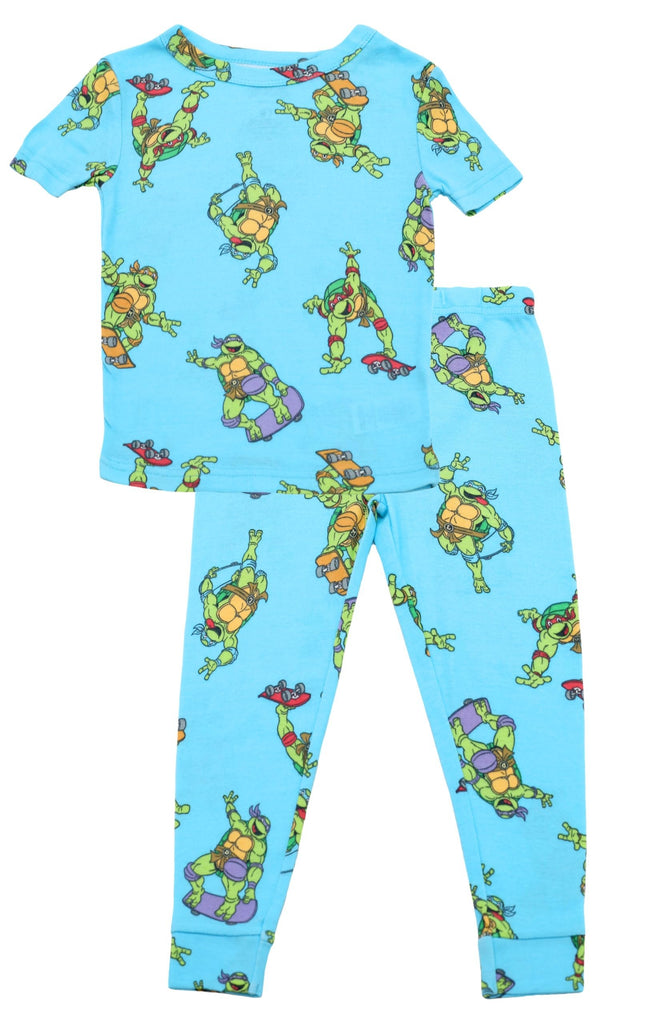 Nickelodeon Ninja Turtle Pajamas for Boys, Toddler 4 Piece Snug Fit TMNT Pajamas for Kids, Ninja Turtle Pj Pants & Shirt Set, 5T