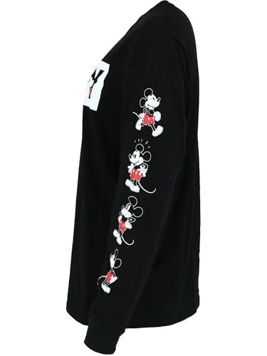 Jerry Leigh Disney Adult Many Mickey Long Sleeve Top, XLarge, Black