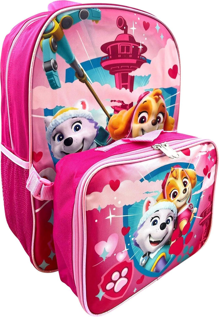 Nickelodeon Girl Paw Patrol 16" Backpack With Detachable Matching Lunch Box