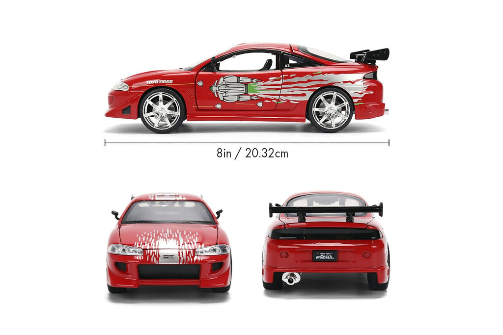 Brian's Eclipse Remix, Fast & Furious - Toys 36815-1/24 Scale Diecast Model Car
