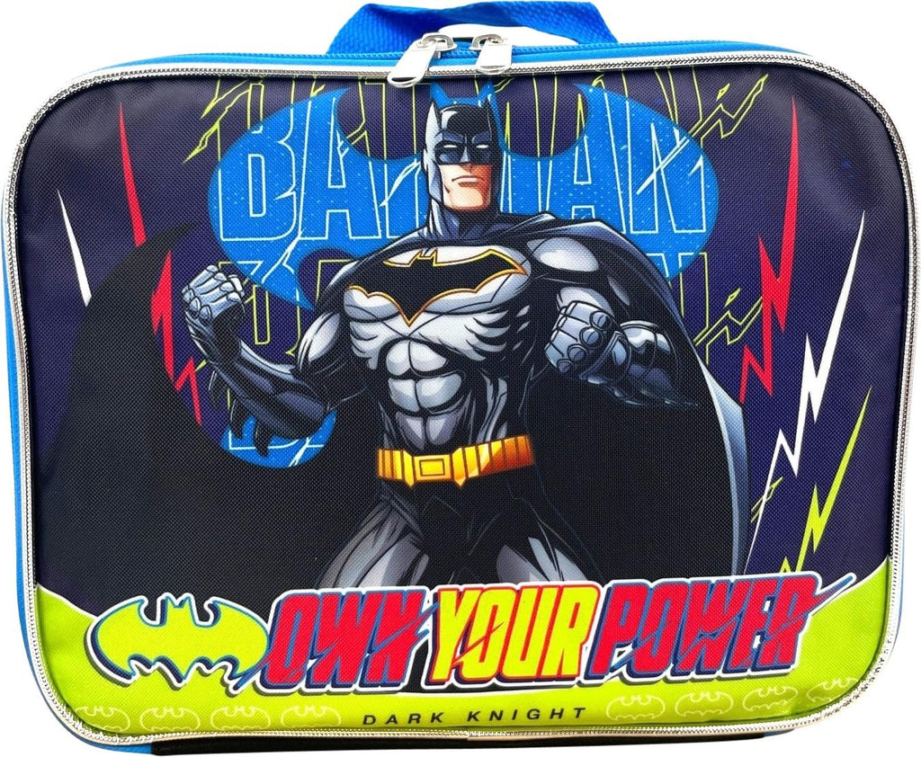 Ruz Batman Dark Knight 16 Inch Backpack With Detachable Matching Lunch Box