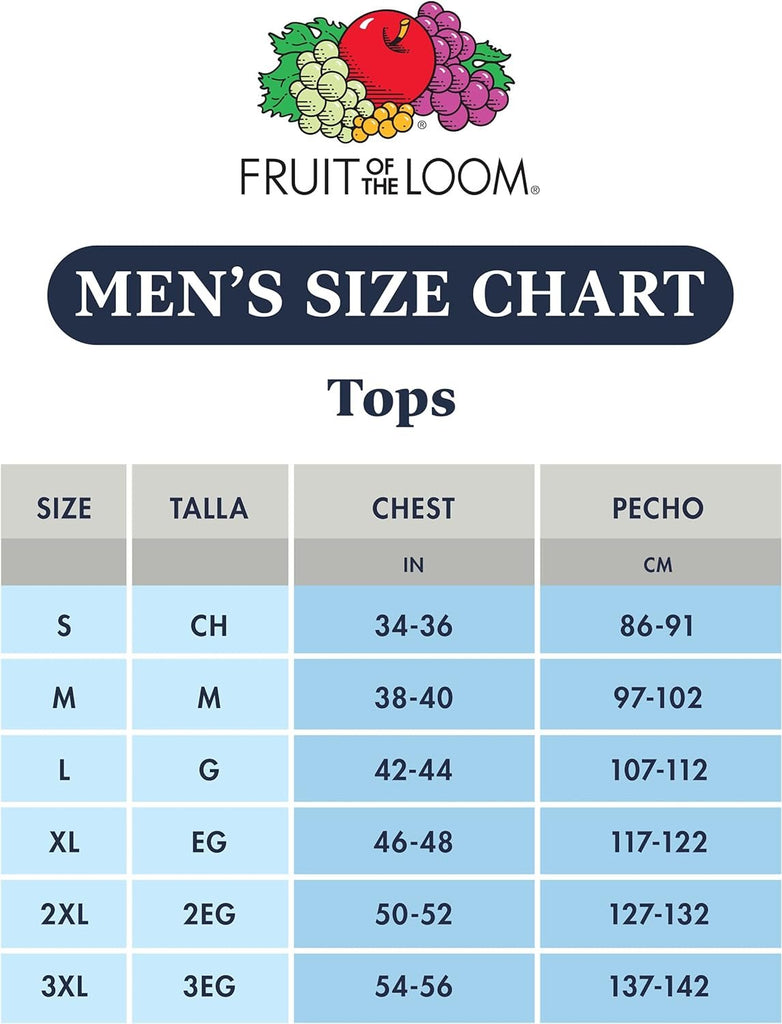 Fruit of the Loom Men's Eversoft Cotton Stay Tucked V-Neck T-Shirt