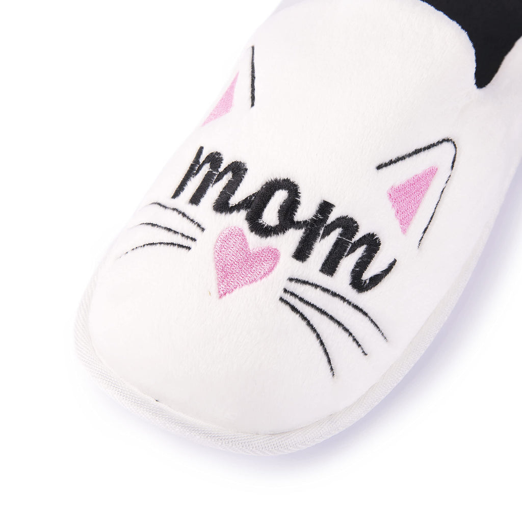 Handcraft Staycation NYC Ladies Funny Quote Scuff Slipper, Plush Non Slip House Slippers for Women, Comfy Soft Sole Bedroom Shoes