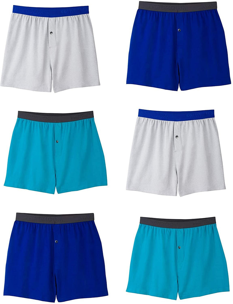 Fruit of the Loom Men's Tag-Free Boxer Shorts (Knit & Woven)