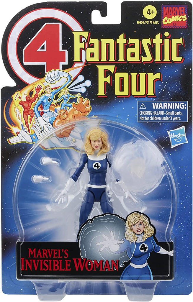 Hasbro Marvel Legends Series Retro Fantastic Four Marvel's Invisible Woman 6-inch Action Figure Toy, Includes 3 Accessories