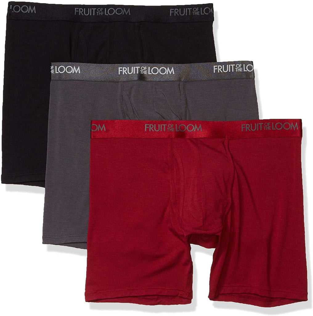 Fruit of the Loom Men's Premium Luxe Modal Blend Boxer Briefs