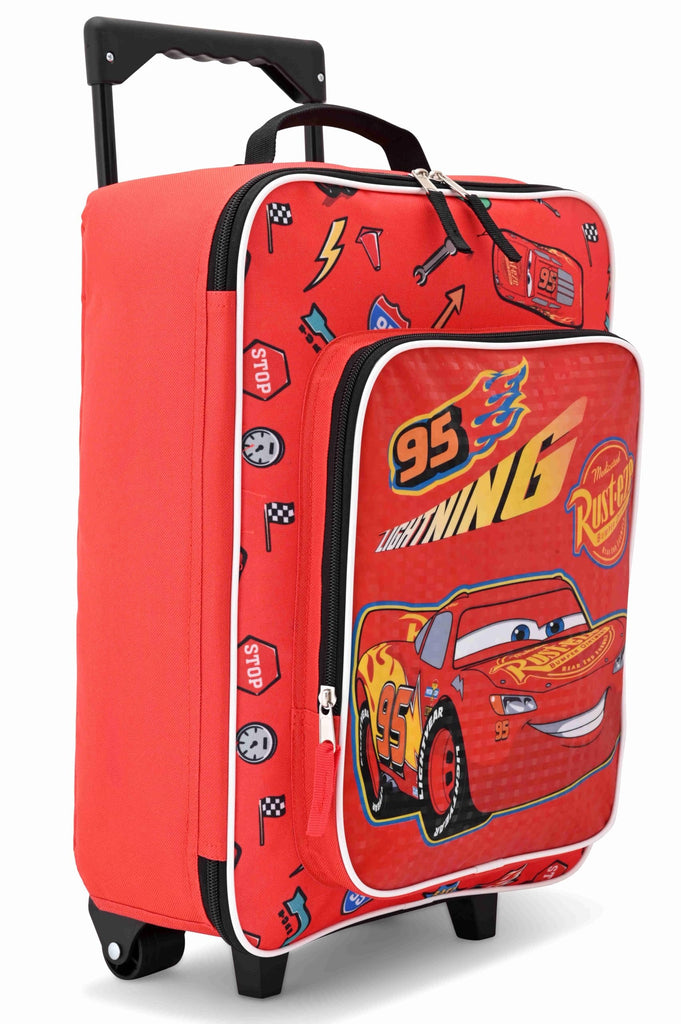 Fast Forward Cars Luggage 16" Soft Side Wheeled Pilot Case- Rolling Suitcase 16x12x5