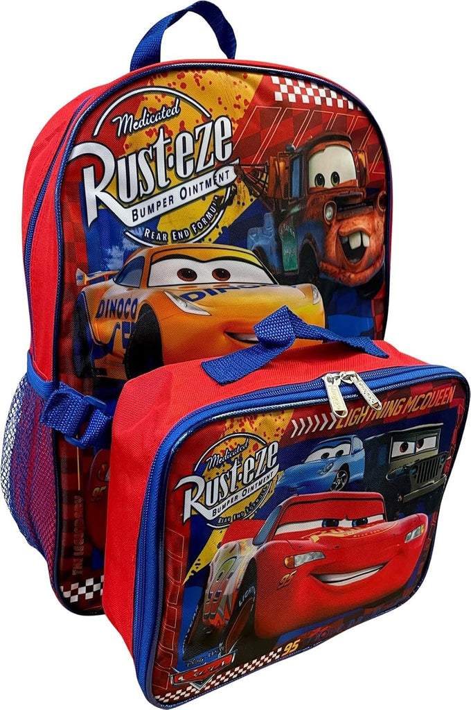 Kid's Licensed 16 Inch Backpack With Removable Lunch Box Set (Minnie Mouse Pink)