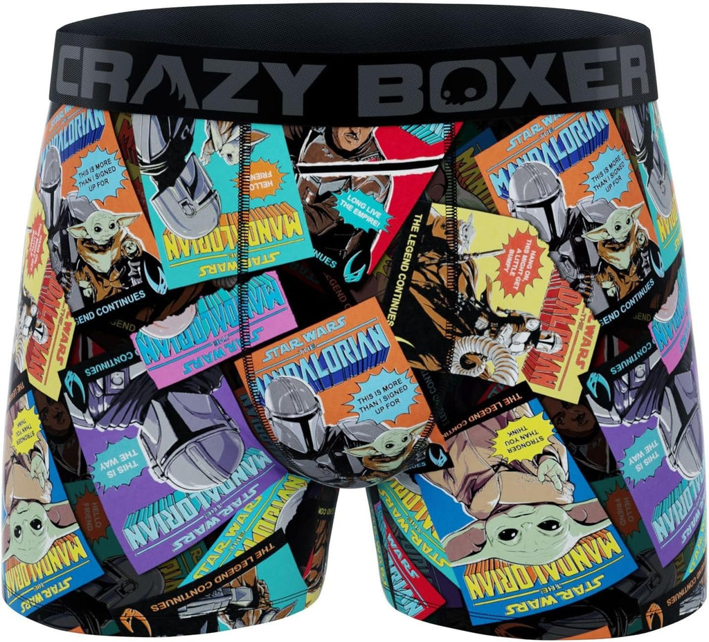 CRAZYBOXER Men's Underwear The Mandalorian Resistant Boxer Brief Original (2 PACK)