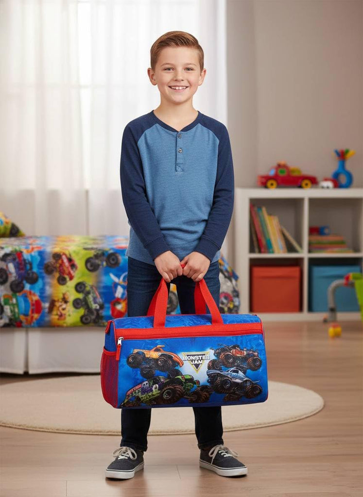 Disney Kids Duffle Bag 16.5" – Travel & Sports Bag with Zipper Pocket, Mesh Side Pockets & Shoulder Strap