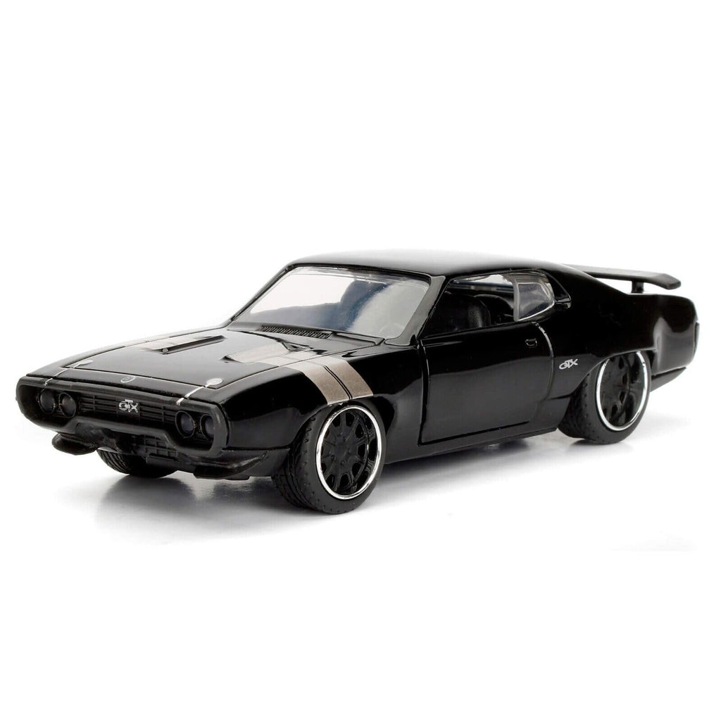 JADA Toys 1/32 Fast and Furious Doms Plymouth GTX 1971 Black Fast and The Furious Dom's Plymouth Mini Car