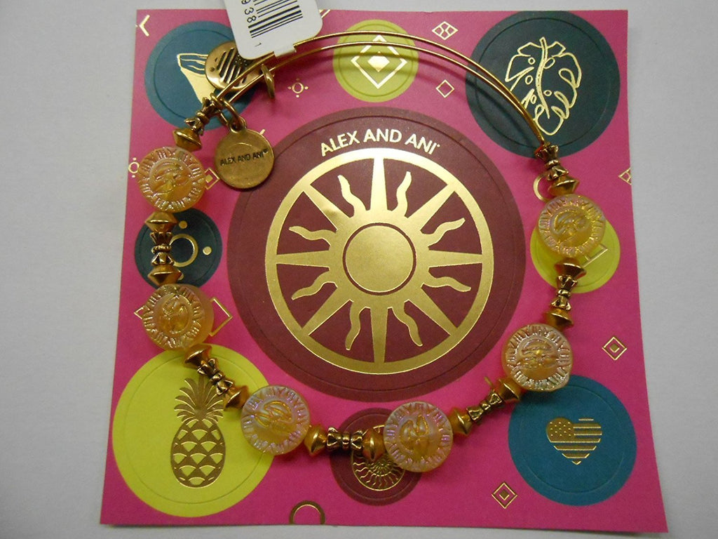 Alex and Ani Halo Sunlight Bracelet Rafaelian Gold With Black Gift Box