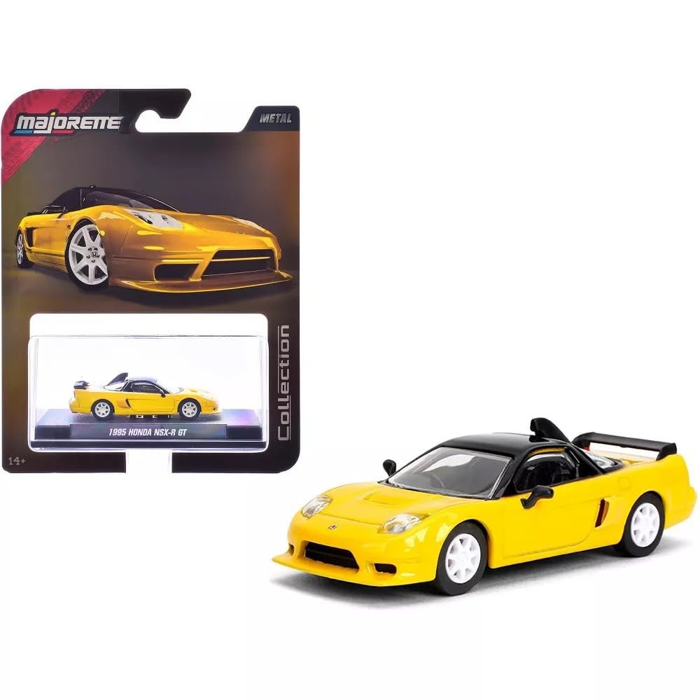 Jada Majorette Collection – 1995 Honda NSX-R GT 1:64 Die-Cast Model Car with Rubber Tires & Display Case, for Collectors & Adults