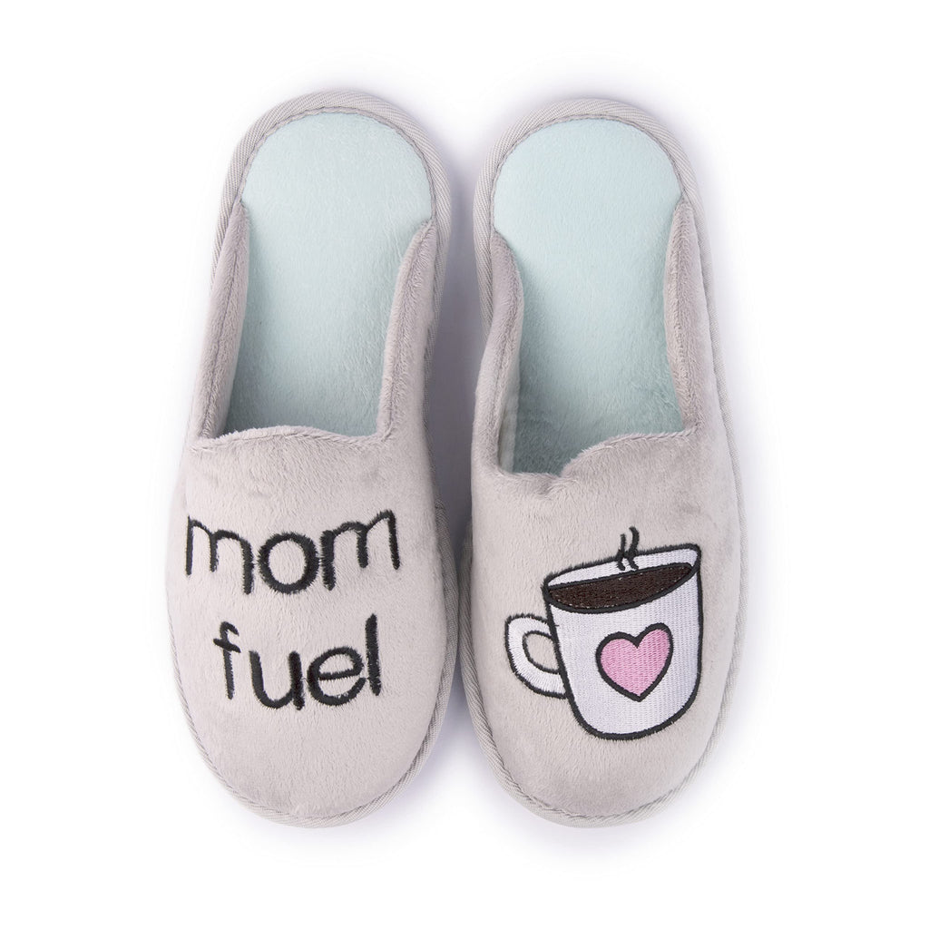 Handcraft Staycation NYC Ladies Funny Quote Scuff Slipper, Plush Non Slip House Slippers for Women, Comfy Soft Sole Bedroom Shoes