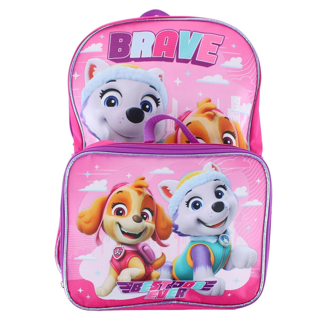Nickelodeon Girl Paw Patrol 16" Backpack With Detachable Matching Lunch Box