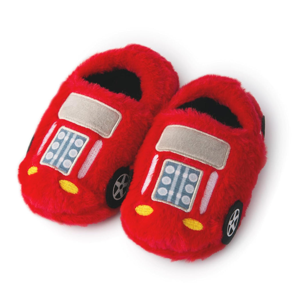 Handcraft Hot Wheels Toddler Boys Embroidered Slippers, Red, 5-6 Toddler