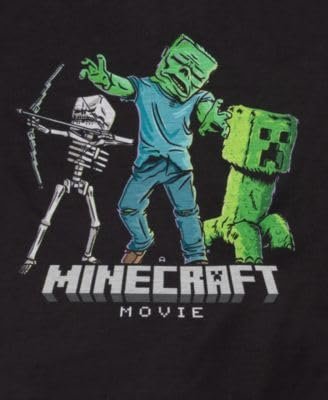 Minecraft Boys' 2-Piece Pajama Set – Creeper & TNT Short Sleeve Shirt and Shorts – Soft Sleepwear – Sizes 6, 8, 10, 12