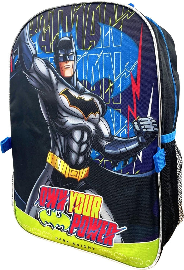 Ruz Batman Dark Knight 16 Inch Backpack With Detachable Matching Lunch Box
