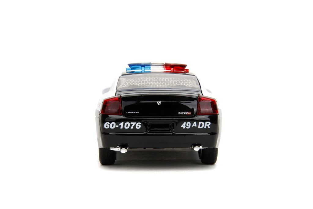 Jada 2006 Dodge Charger Police Black and White Policia Civil Fast & Furious Series 1/32 Diecast Model Car