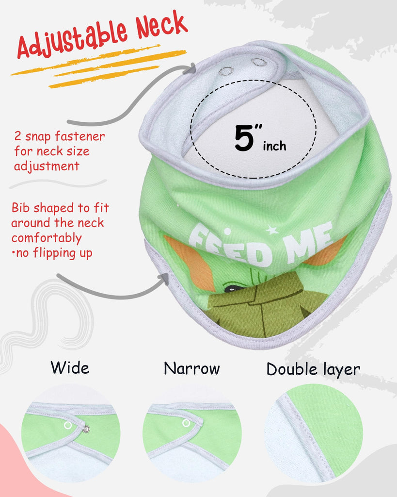 STAR WARS Baby Boys' Bandana Bibs 3 Pack Set for Feeding, Teething, and Drooling Darth Vader Chewbacca R2-D2