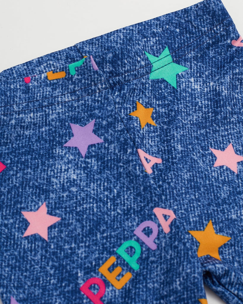 Peppa Pig Toddler Baby Girls Long Sleeve Shirt & Leggings Set (Pink/Navy, 4T)