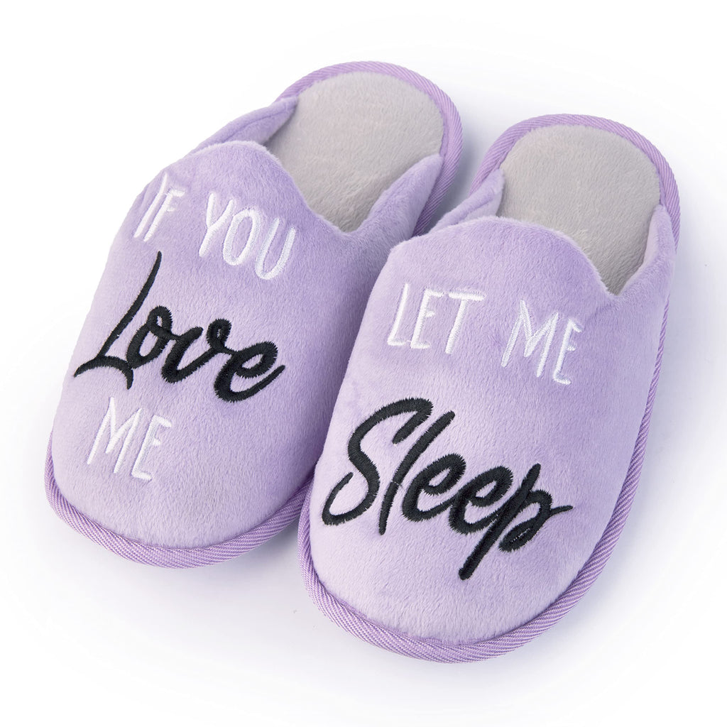 Handcraft Staycation NYC Ladies Funny Quote Scuff Slipper, Plush Non Slip House Slippers for Women, Comfy Soft Sole Bedroom Shoes