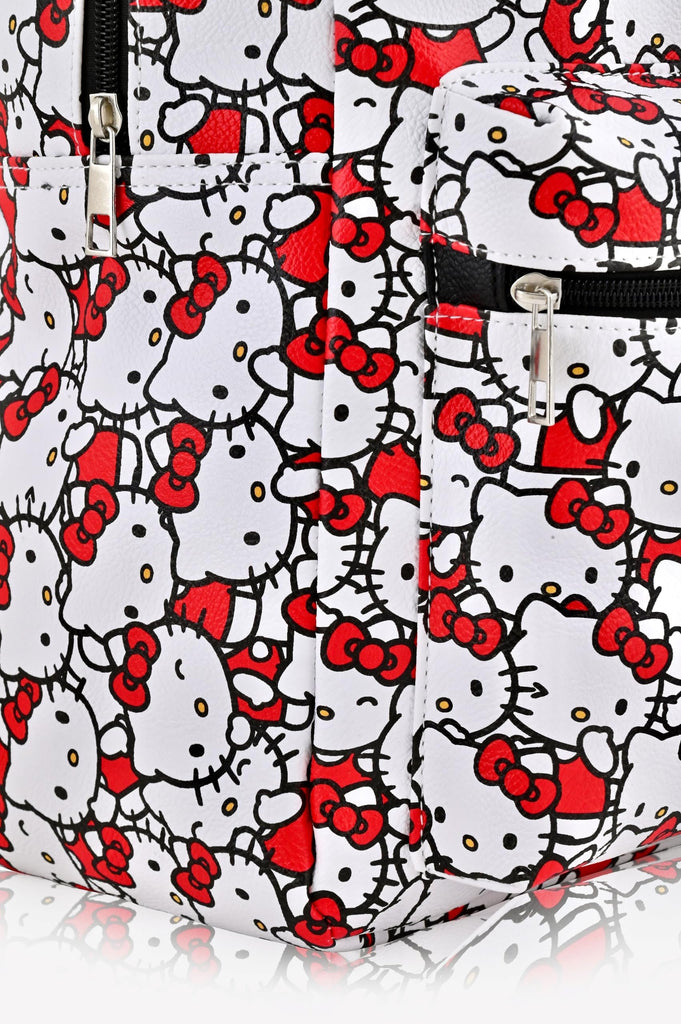 Sanrio Hello Kitty Backpack for Girls, Boys, Women, Men, Adults, Unisex | Cute PU Leather Large Travel Backpack Purse Shoulder Purse | Hello Kitty Bag and Accessories