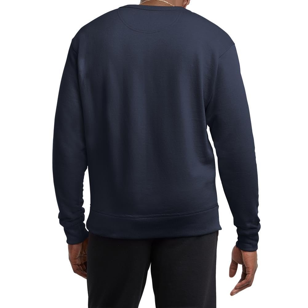 Champion Crewneck, Powerblend Fleece, Hoodie Sweatshirt for Men, Logo (Reg Tall), Oxford Gray Script, 3X-Large Big