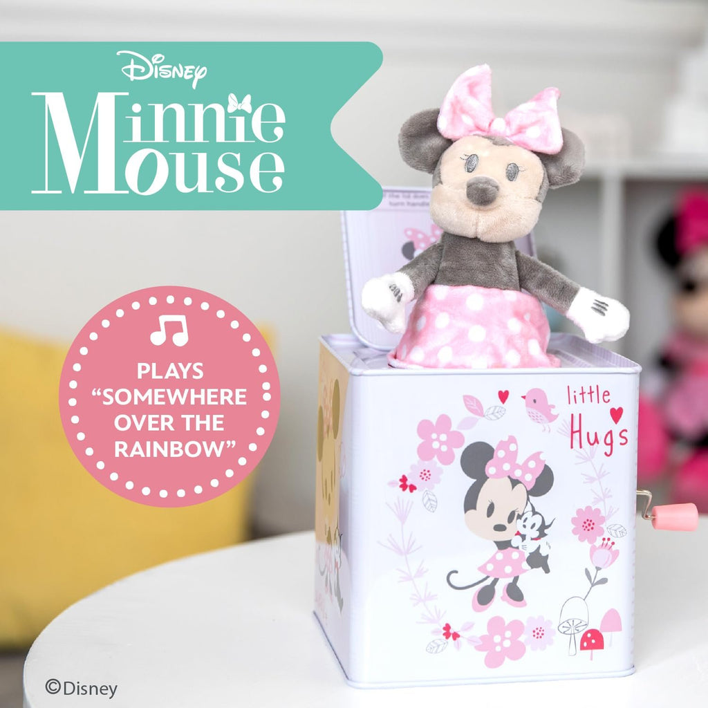 Disney Baby Minnie Mouse Jack-in-The-Box - Musical Toy for Babies- Pink