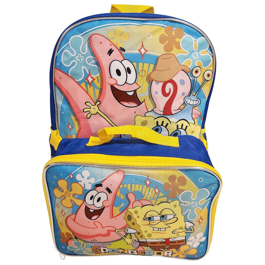 Kid's Licensed 16 Inch Backpack With Removable Lunch Box Set (Minnie Mouse Pink)