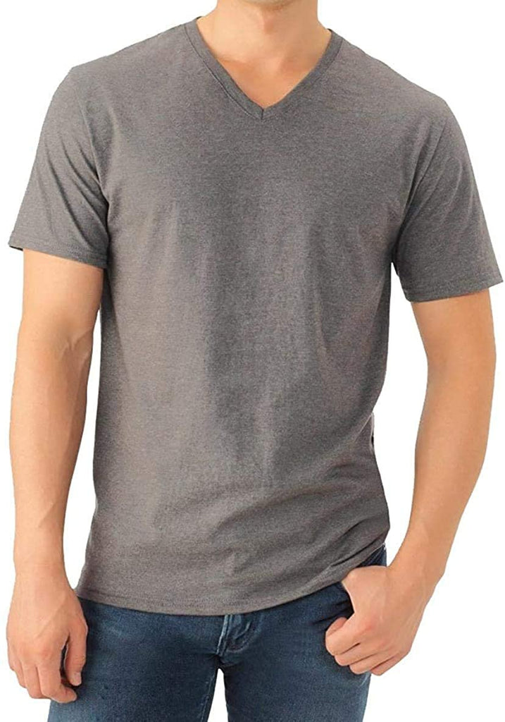 Fruit of the Loom Select Men's V-Neck T-Shirts Classic Fit Wicks Moisture Tagless Random 6-Pack