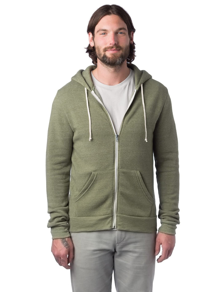 Alternative Apparel All Gender Hoodie Adult's Rocky Eco-Fleece Zip Sweatshirt