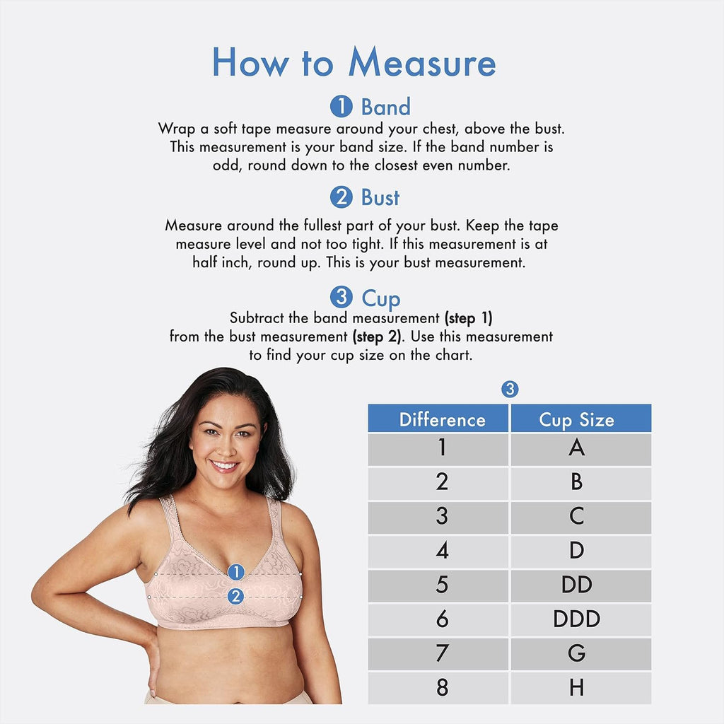 Playtex Women's Bounce Control, Coverage Convertible Wireless T-Shirt, Full-Support Wirefree Bra
