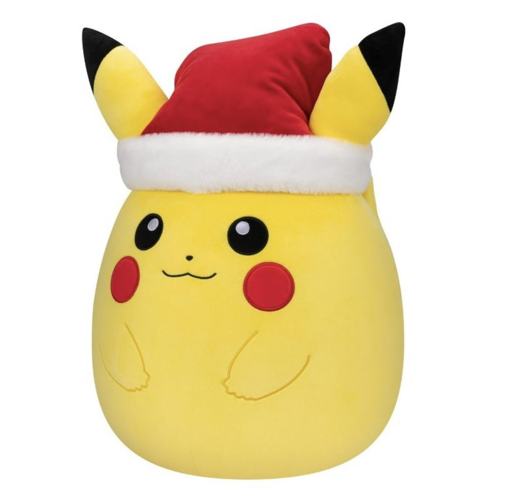 Squishmallows Pokémon Pikachu Christmas Holiday Plush with Santa Hat 14"