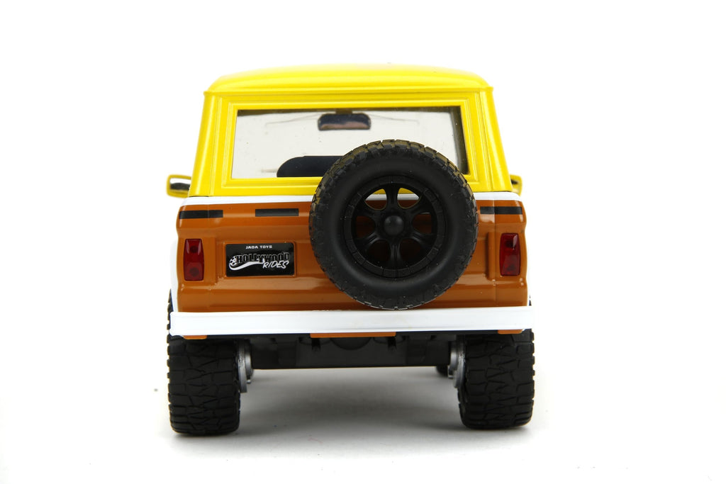 Jada Toys – Hollywood Rides 1:24 Scale Die-Cast 1972 Ford Bronco with Spongebob Figure – Opening Doors, Hood, Trunk, Rubber Tires – Collectible for Adults and Kids