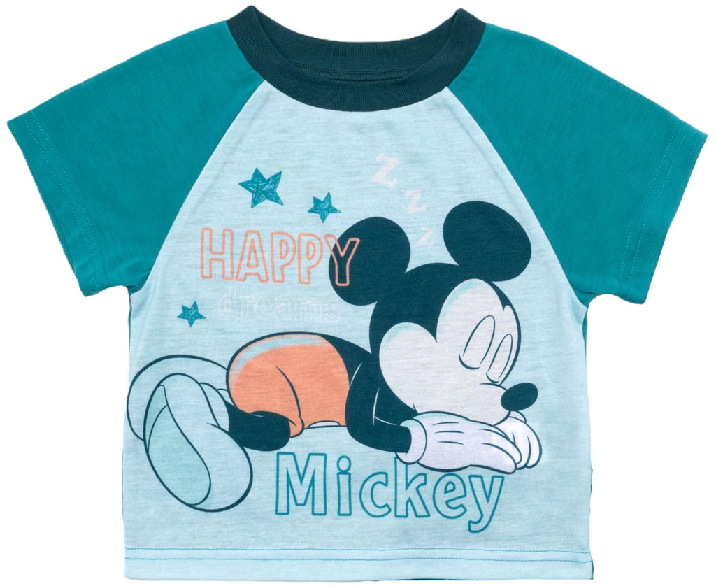 Disney Mickey Mouse Toddler/Little Boys' 2-Piece Pajama Sleepwear Set - Teal Dreams, 4T