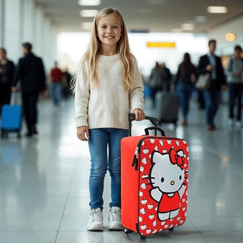 Fast Forward Hello Kitty 16" Soft Luggage - Cute & Durable Carry-On Suitcase for Travel 16X12X5