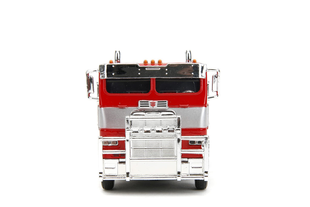 Jada Transformers Rise of The Beast 1:32 Optimus Prime w/Robot On Chassis Die-Cast Car, Toys for Kids and Adults