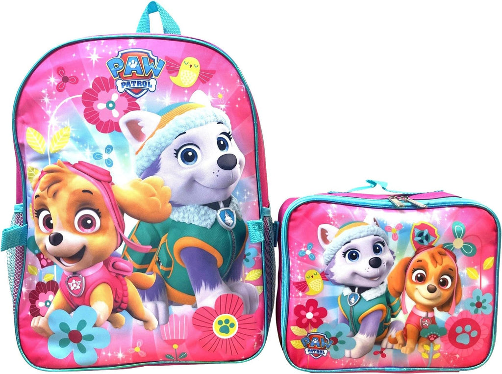 Nickelodeon Girl Paw Patrol 16" Backpack With Detachable Matching Lunch Box