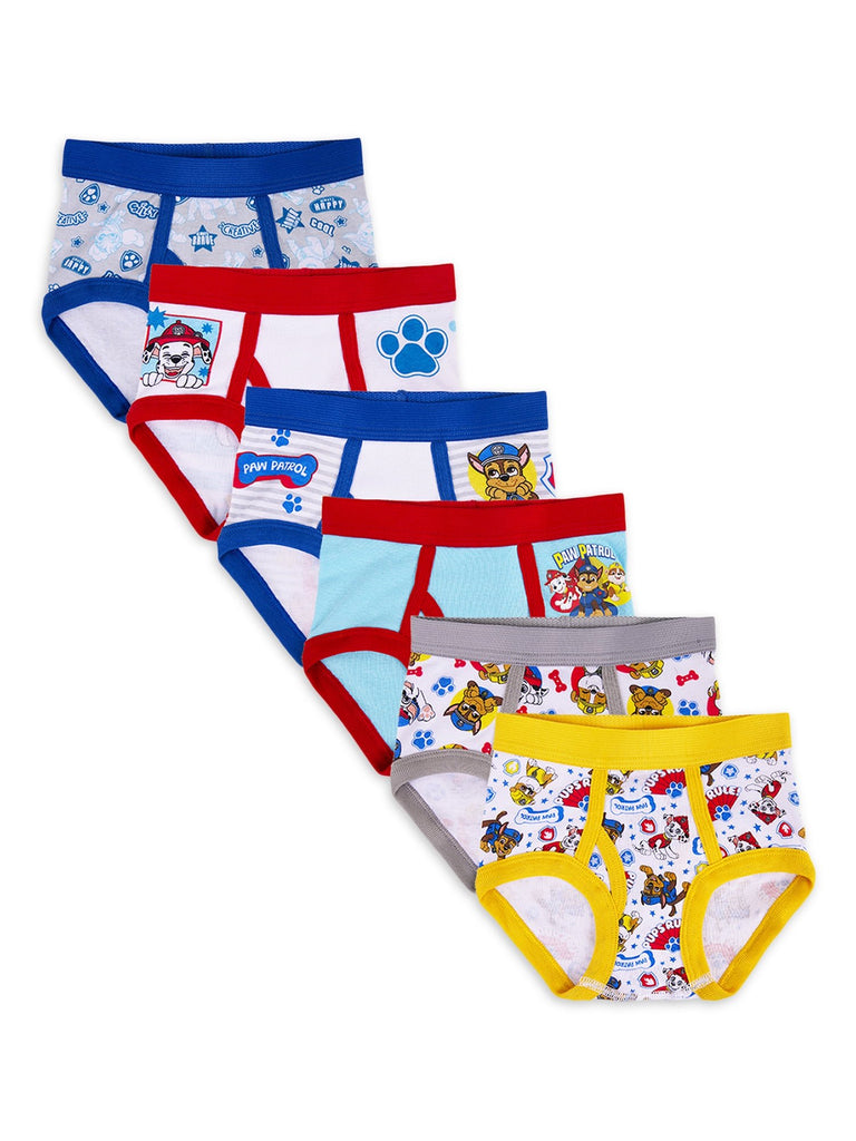Paw Patrol Toddler Boys' Underwear, 6 Pack Sizes 2T-4T