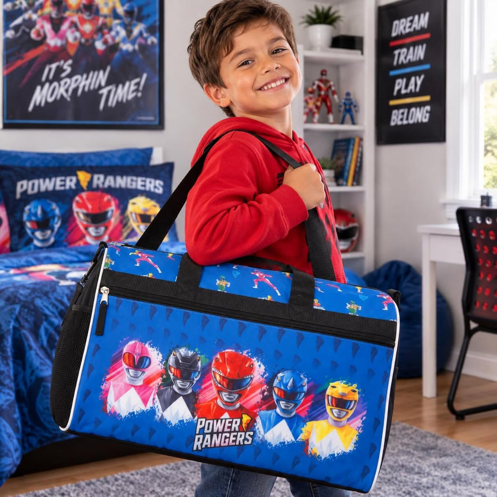Disney Kids Duffle Bag 16.5" – Travel & Sports Bag with Zipper Pocket, Mesh Side Pockets & Shoulder Strap